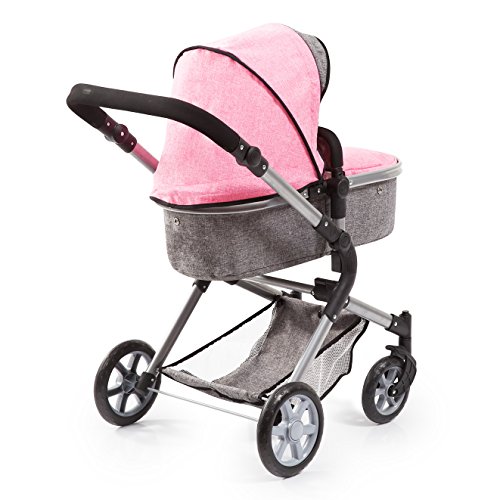 Bayer Design 18125Aa - Cochecito de Muñecas City Neo, Convertible, Rosa, Gris