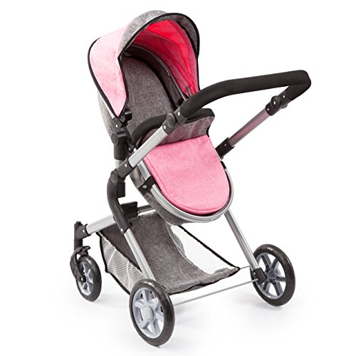 Bayer Design 18125Aa - Cochecito de Muñecas City Neo, Convertible, Rosa, Gris