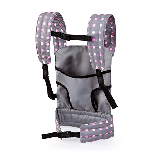 Bayer Design- Portabebés EasyCarry, Transporte, Porta, Accesorios para muñecos, Juguetes para niños, Ajustable, Color gris con hada (62266AA)