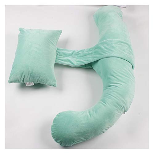 BBI Transpirable Maternidad de enfermería de Almohadas for Dormir for el Lado del Durmiente 3 Colores Embarazo Almohada Cintura Soporte Lumbar Cojín Embarazada (Color : Green)