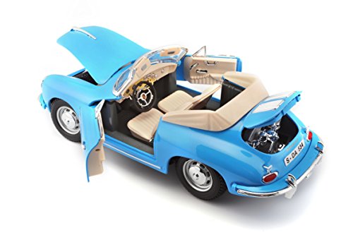 Bburago 18-12025 Gold - Coche Porsche 356B Cabriolet (1961, escala 1:18), surtido: colores aleatorios