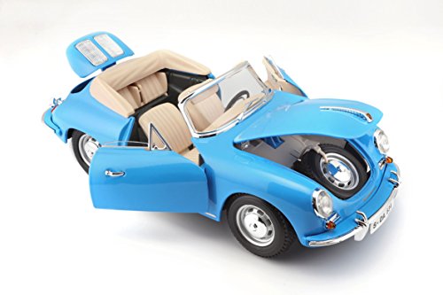 Bburago 18-12025 Gold - Coche Porsche 356B Cabriolet (1961, escala 1:18), surtido: colores aleatorios