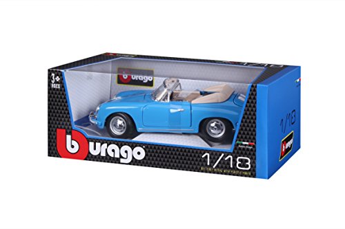 Bburago 18-12025 Gold - Coche Porsche 356B Cabriolet (1961, escala 1:18), surtido: colores aleatorios