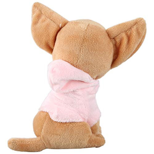 Beauneo 1 Pieza 17Cm Perrito Chihuahua Juguete para Niios Kawaii Muueca Animal De Simulación Regalo De Cumpleaaos para Niias Niios Juguete De Felpa Perro De Peluche Lindo Rosa