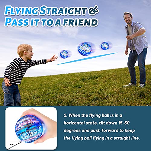 Beavo Fly Orb Juguete Pelota Magica UFO Mini elicoptero voladoras Bola， Juguete Volador de Bumerang con Trucos interminables，helicóptero con Luces LED para niños y Adulto