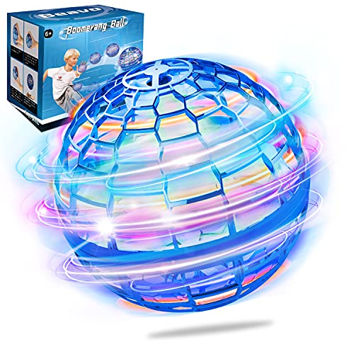 Beavo Fly Orb Juguete Pelota Magica UFO Mini elicoptero voladoras Bola， Juguete Volador de Bumerang con Trucos interminables，helicóptero con Luces LED para niños y Adulto