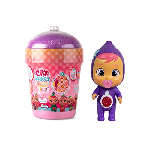 BEBÉS LLORONES LÁGRIMAS MÁGICAS Casita Tutti Frutti | Mini bebé llorón Sorpresa Coleccionable + Fantasy Casita Alada Mini muñecas sopresas coleccionables con Purpurina