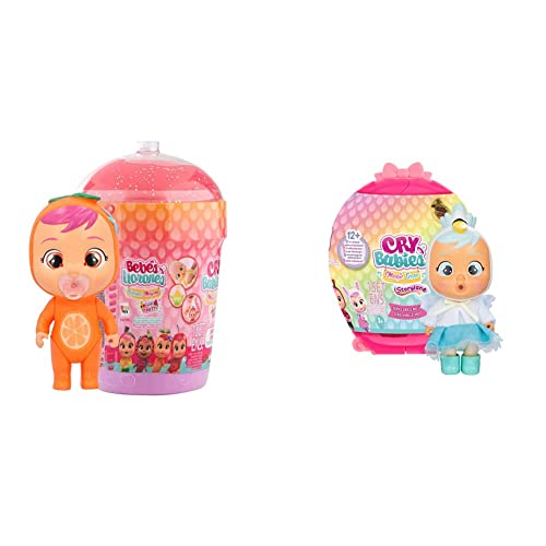 BEBÉS LLORONES LÁGRIMAS MÁGICAS Casita Tutti Frutti | Mini bebé llorón Sorpresa Coleccionable + toryland Dress Me Up | Muñeca Sorpresa Coleccionable Que llora de Verdad