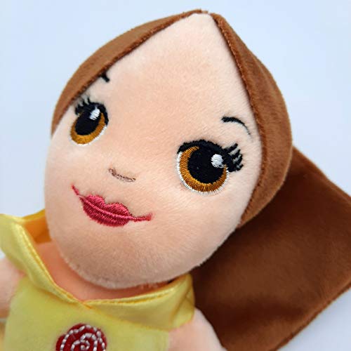 Bella 30cm Muñeco Peluche Princesa Disney Chica Pelo Marron Vestido Amarillo Super Suave Bella & Bestia