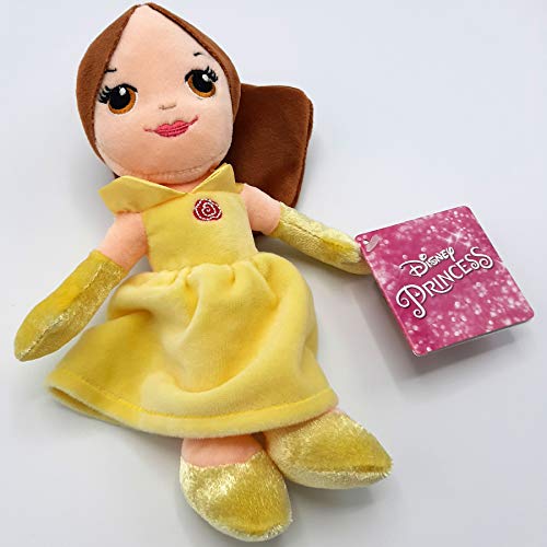 Bella 30cm Muñeco Peluche Princesa Disney Chica Pelo Marron Vestido Amarillo Super Suave Bella & Bestia