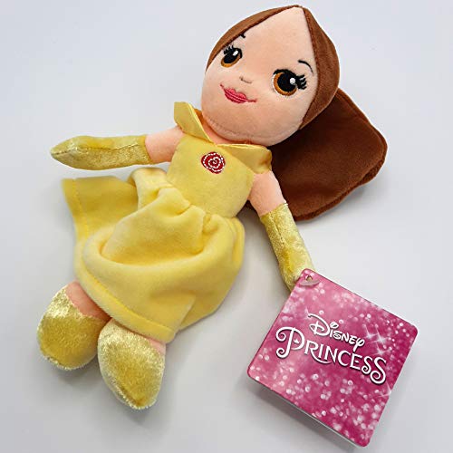 Bella 30cm Muñeco Peluche Princesa Disney Chica Pelo Marron Vestido Amarillo Super Suave Bella & Bestia