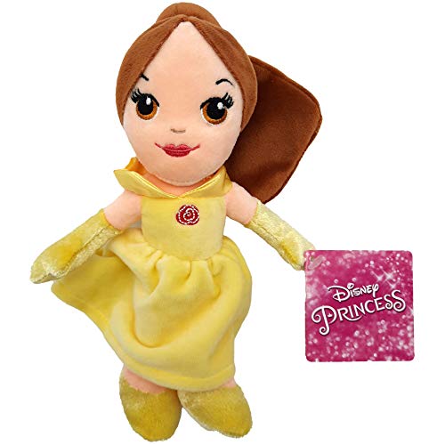 Bella 30cm Muñeco Peluche Princesa Disney Chica Pelo Marron Vestido Amarillo Super Suave Bella & Bestia