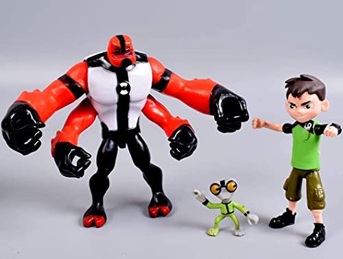 Ben 10 figuras de acción 5 '' 9 piezas Ben10 juego de figuritas, Ben, materia gris, explosión de calor, cabeza de diamante, XLR8, cuatro brazos, hexagonal, cañón, vapor Smythe (tipo A) …