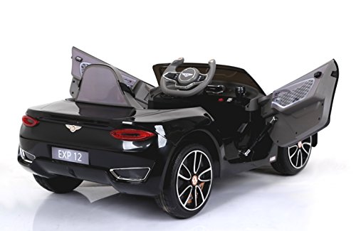 Bentley EXP12, Negro Pintado, Licencia original, Batería accionada, Puertas de la abertura, Asiento de cuero, Motor 2x, Batería de 12 V, 2.4 Ghz teledirigido, Ruedas suaves de EVA, Arranque suave