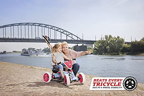 BERG Pedal Gokart Buzzy Bloom 2-in-1 Incl. Barra de Empuje| Coche de Pedales, Seguro y Estabilidad, Juguete para niños Adecuado para niños de 2 a 5 años