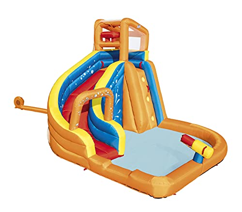 Bestway 53301 - Castillo Hinchable Acuático Turbo Splash Water Zone Mega Parque 365x320x270 cm