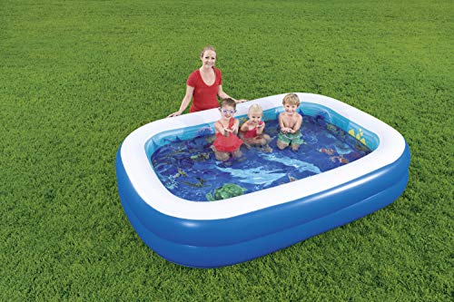 Bestway 54177 - Piscina Hinchable Infantil 2 Gafas 3D y Tesoro Undersea Adventure 262x175x51 cm