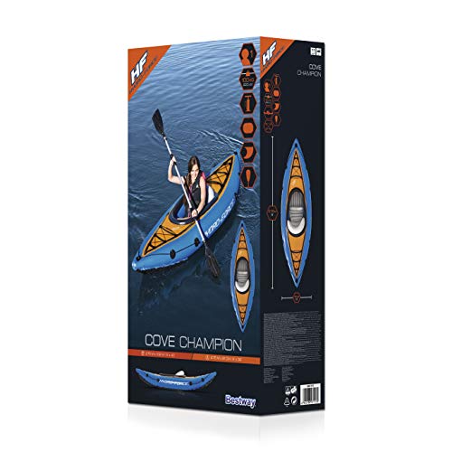 Bestway 65115 - Kayak Hinchable Hydro-Force Cove Champion 275x81 cm Individual con Remo y Bomba