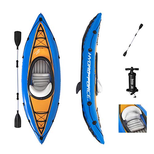 Bestway 65115 - Kayak Hinchable Hydro-Force Cove Champion 275x81 cm Individual con Remo y Bomba