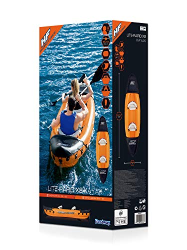 Bestway 8321401 Flotador Kayak Semirigido 330 x 94 cm. 2 Personas MAX. 160 Kg. con Remos, Unisex-Adult, Multicolor, One Size