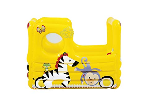 Bestway 93506 - Piscina de Bolas Hinchable Fisher Price Autobús Escolar 137x96x96 cm Amarillo