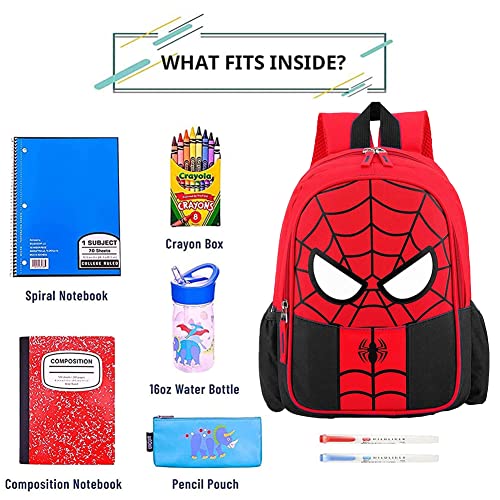 BESTZY Mochila para niños Spiderman, Mochila spiderman niño, para Niños de Libro de Jardín de Infantes Ajustables Mochila de Libro de Niñas de Escuela Primaria