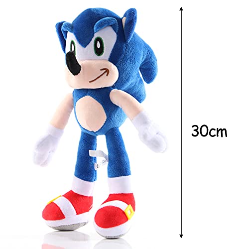 BESTZY Peluche de Sonic The Hedgehog, Sonic Muñeca De Peluche De Sonic De Peluche Muñeca De Peluche para Niño, Sonic Plush Doll Toy, Regalo para Niños (28cm)