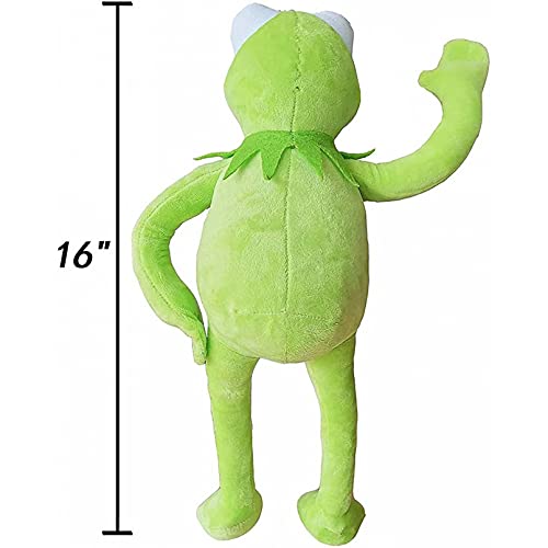 Betory 40cm Felpa Kermit Frog, muñeca de Las Ranas de Barrio Sésamo, Juguetes de Peluche The Muppet Show, muñeco de Peluche de cumpleaños de Navidad para niños