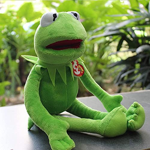 Betory 40cm Felpa Kermit Frog, muñeca de Las Ranas de Barrio Sésamo, Juguetes de Peluche The Muppet Show, muñeco de Peluche de cumpleaños de Navidad para niños