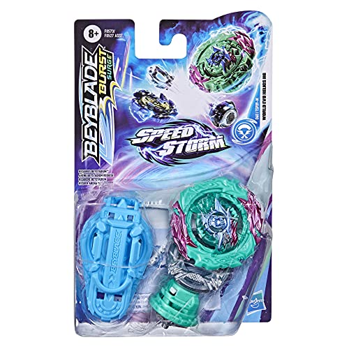 Beyblade Burst Surge Speedstorm - Kit Inicial - Top World EVO Helios H6 - Top de Batalla Tipo Ataque con Lanzador - Juguete para niños