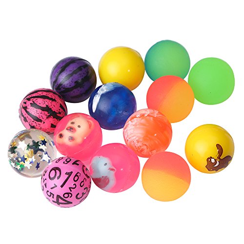 Beyond Dreams Conjunto de 24 Pelotas de Rebote | Aniversario de los niños | Regalo Festivo | Pelota de Goma | Bouncing Ball | Colores Brillantes | Adecuado para niños y niñas | Juguete de Regalo