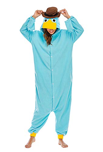 BGOKTA Disfraces de Cosplay para Adultos Pijamas de Animales One Piece Azul, L