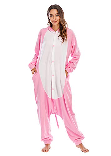 BGOKTA Disfraces de Cosplay para Adultos Pijamas de Animales One Piece Cerdo, M