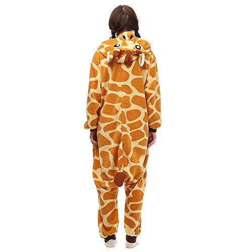 BGOKTA Disfraces de Cosplay para Adultos Pijamas de Animales One Piece Jirafa, M