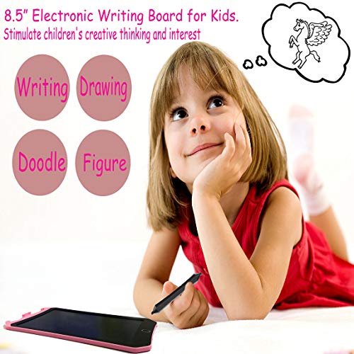 BIBOYELF Tablero De Escritura ElectrÓNico De 8.5 Pulgadas,Tablero De Dibujo Para Niños, Juguetes De Graffiti, El Mejor Regalo Para Niños Y Adultos (Rosa D)