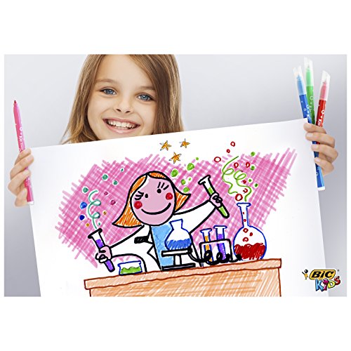 BIC Kids Colouring Set, Lápices de Colores y Rotuladores para Niños en Colores Variados y Vibrantes, Caja de 120 Unidades, Incluye Caja de Almacenamiento