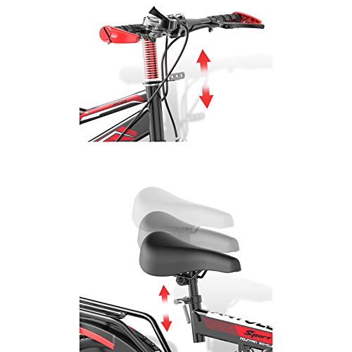 Bicicleta De Montaña Con Absorción De Impactos De Una Sola Velocidad Para Niños De 6 A 16 Años, Ruedas De 18 20 22 Pulgadas, Bicicletas Para Niñas, Niños, Estudiantes De Estilo Libre, Jóvenes,20"