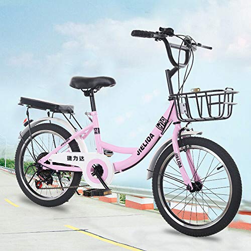 Bicicleta infantil para niños de 20 pulgadas, bicicleta juvenil, para niñas, color rosa