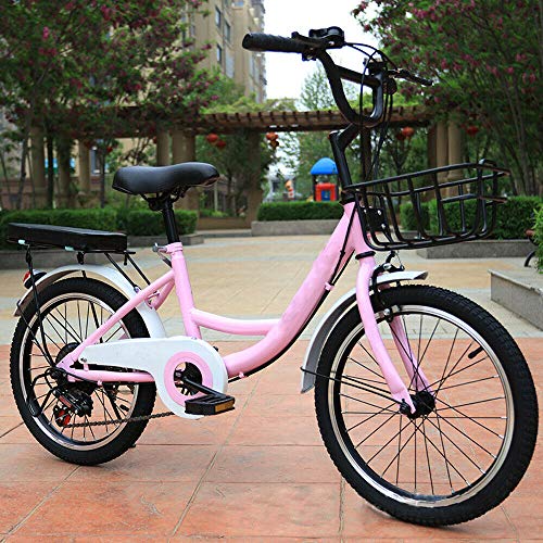 Bicicleta infantil para niños de 20 pulgadas, bicicleta juvenil, para niñas, color rosa