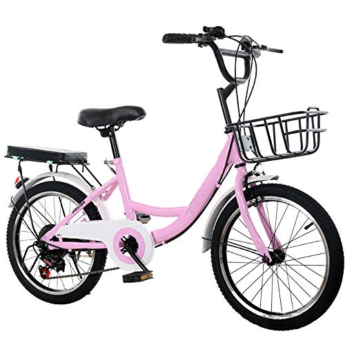 Bicicleta infantil para niños de 20 pulgadas, bicicleta juvenil, para niñas, color rosa