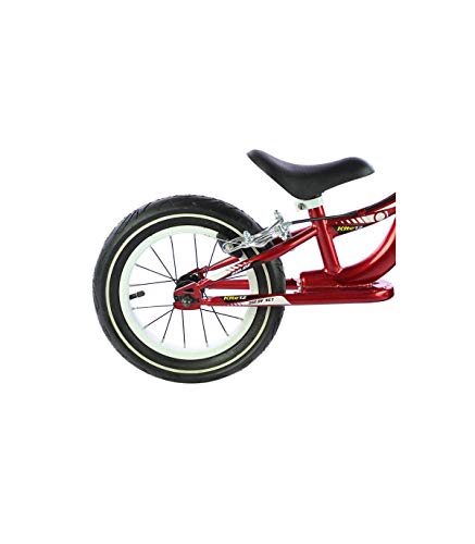 Bicicleta Sin Pedales De Equilibrio para Niños con Cuadro de Acero Resistente y con Freno Trasero y Manillar Ergonómico | Rueda de 12" | para Niños de 2 a 5 Años | Rojo | Incluye Protecciones