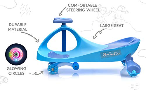 Bicicleta sin Pedales para Niños hasta 20 kg Ultraligera Mini Bici Bebés Infantil Andadores Bebé Equilibrio con Sillín First Bike (SWINGO Blue)