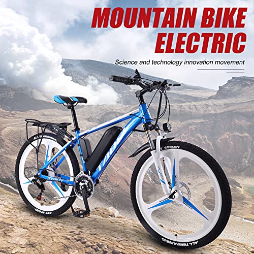 Bicicletas Eléctricas para Adultos, para Hombre De Bicicleta De Montaña, De Aleación De Magnesio Ebikes Bicicletas Todo Terreno, 26" 36V Extraíble De Iones De Litio E-Bici,Amarillo,10Ah (Yellow)