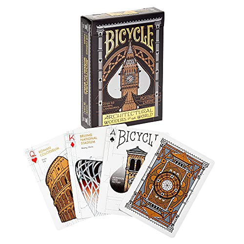 Bicycle Architectural Cartas Premium para coleccionistas. Naipes con diseños a Mano de monumentos arquitectónicos. Baraja de tamaño Poker Standar 62 x 88 mm (1044948)