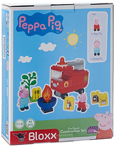 Big-Bloxx - Coche de Bomberos Peppa Pig (40 Piezas, para niños a Partir de 18 Meses)