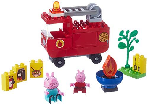 Big-Bloxx - Coche de Bomberos Peppa Pig (40 Piezas, para niños a Partir de 18 Meses)