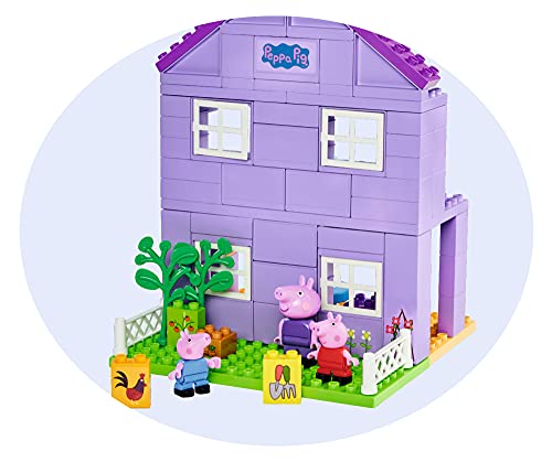 BIG Spielwarenfabrik 800057153 Pig Grandparents House-Construction, Big-Bloxx Set Compuesto por Peppa, Abuelo y Edificio, 86 Piezas, para niños a Partir de 18 Meses