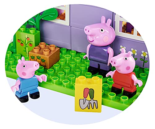 BIG Spielwarenfabrik 800057153 Pig Grandparents House-Construction, Big-Bloxx Set Compuesto por Peppa, Abuelo y Edificio, 86 Piezas, para niños a Partir de 18 Meses