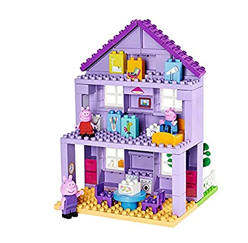 BIG Spielwarenfabrik 800057153 Pig Grandparents House-Construction, Big-Bloxx Set Compuesto por Peppa, Abuelo y Edificio, 86 Piezas, para niños a Partir de 18 Meses