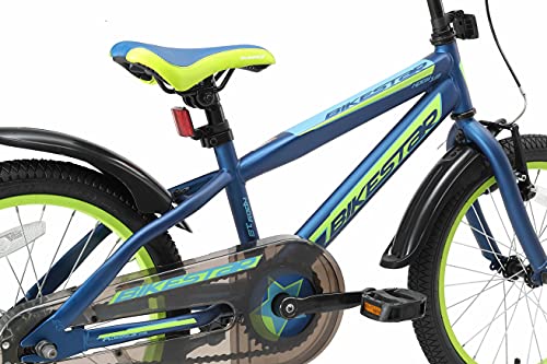 BIKESTAR Bicicleta Infantil para niños y niñas a Partir de 5 años | Bici de montaña 18 Pulgadas con Frenos | 18" Edición Mountainbike Azul Verde